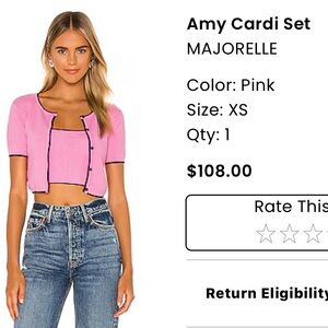 Amy Cardi Set
MAJORELLE
Color: Pink
Size: XS
